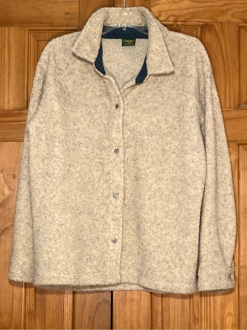 NWOT Cabela’s Vintage 90s Sherpa Snap Top Shacket Long Sleeve Tan Size L Large